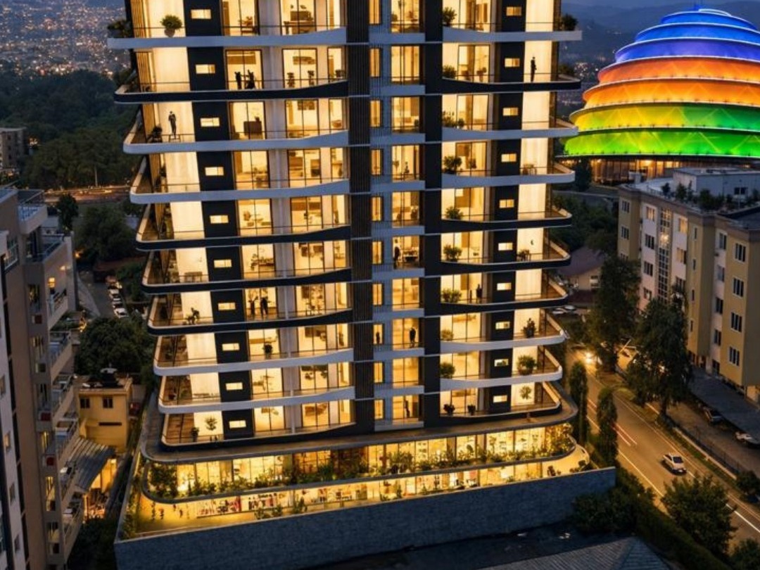 Dore imiterere idasanzwa ya Sahara Residence INYUBAKO y'Amagorofa 12+G Igiye Kubakwa mu gace ka Kimihurura mu mujyi WA kigali