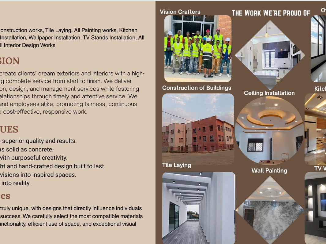 KIGALI INTERIOR DESIGN COLLECTION COMPANY PROFILE